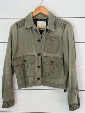 Anthropologie Olive Green Utility Jacket/ gorpcore/ cottagecore/ boho
